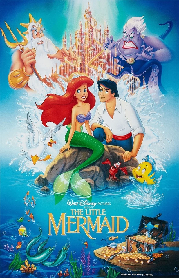 Walt Disney's The Little Mermaid movie poster (c) : 11 x 17 inches
