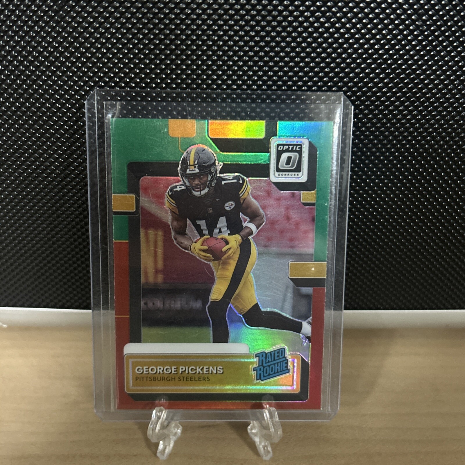 2022 Panini Donruss -Rated Rookie Optic Preview Red Green #P-323 George Pickens