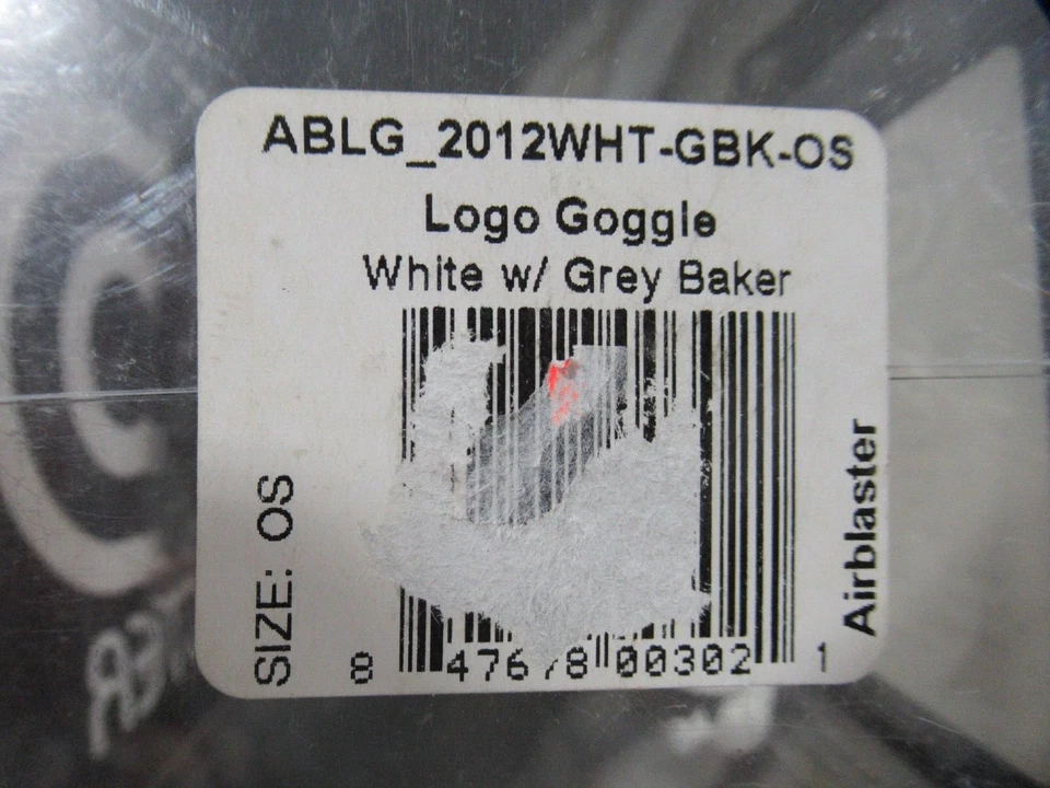 Airblaster 徽标护目镜白色带灰色 Baker(仅限镜头)OS *全新,其他 — 第 2/4 张图片
