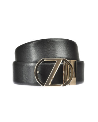 Zegna Belt DOUBLE FACE Leather ITALY Man Black BWINM2958F NER Sz.105 MAKE OFFER