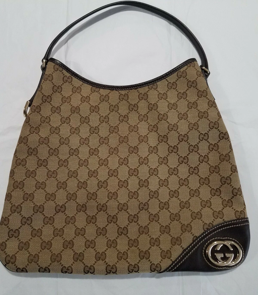 Gucci Nw Britt Hobo GG Canvas Medium Shoulder Hobo Handbag Vintage