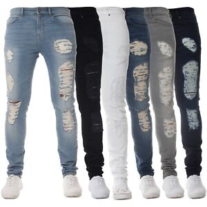 super skinny distressed jeans mens