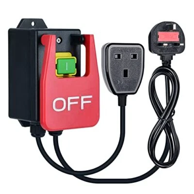BRIIDEA 220V Single Phase On/Off Switch Router Table Switch with Large Stop
