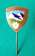 SERBIA  Mountaineering Gathering SICEVACKA KLISURA 1967 enameled pin badge KASUN
