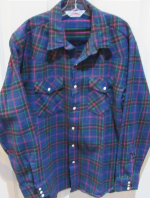 Dakota by Five Brother Pearl Snap Western Flannel Shirt Men's XL