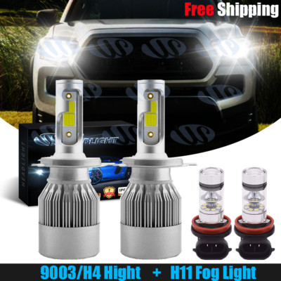4-Pack LED Headlight & Fog Light Bulbs For 2012-2015 Toyota Tacoma – 6000K