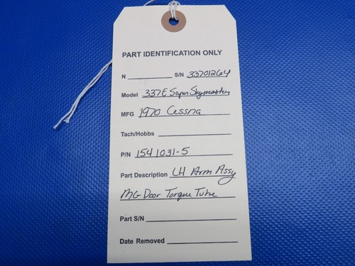 Cessna 337 / 337E LH Arm Assy MG Door Torque Tube P/N 1541031-5 (1223-1127) - Picture 9 of 9