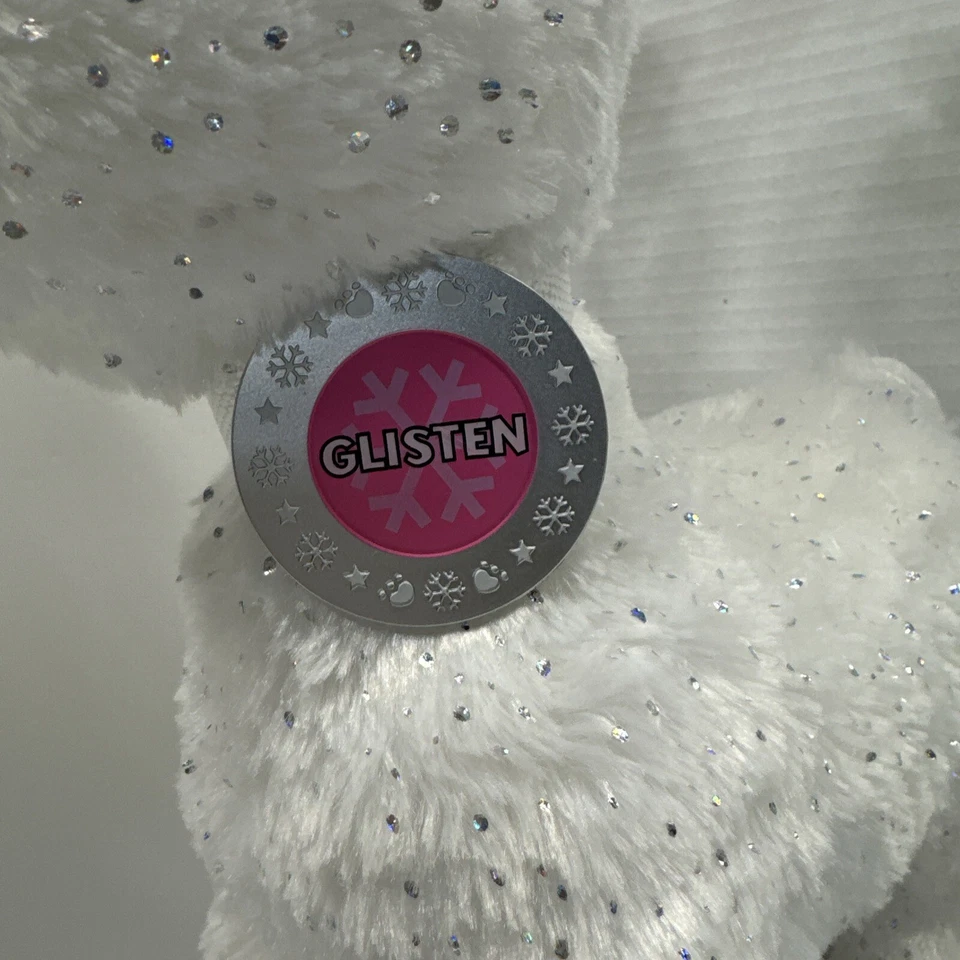 Build A Bear Christmas Reindeer Glisten White Sparkle Snowflake Stuffed Plush - Image 2 of 4