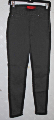 HUGO BOSS ~ Magic Flex Women's Black Stretch Waist Jeans w/ Trim Cuffs 28 / 27