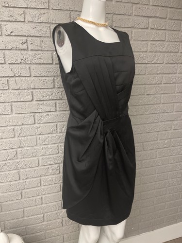 Twenty One Women Black Sleeveless Pleated Dress Size L - Picture 3 of 8