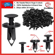 120PCS 8mm Bumper Clips Auto Car Hole Retainer Rivets Fastener Fender Push Pin