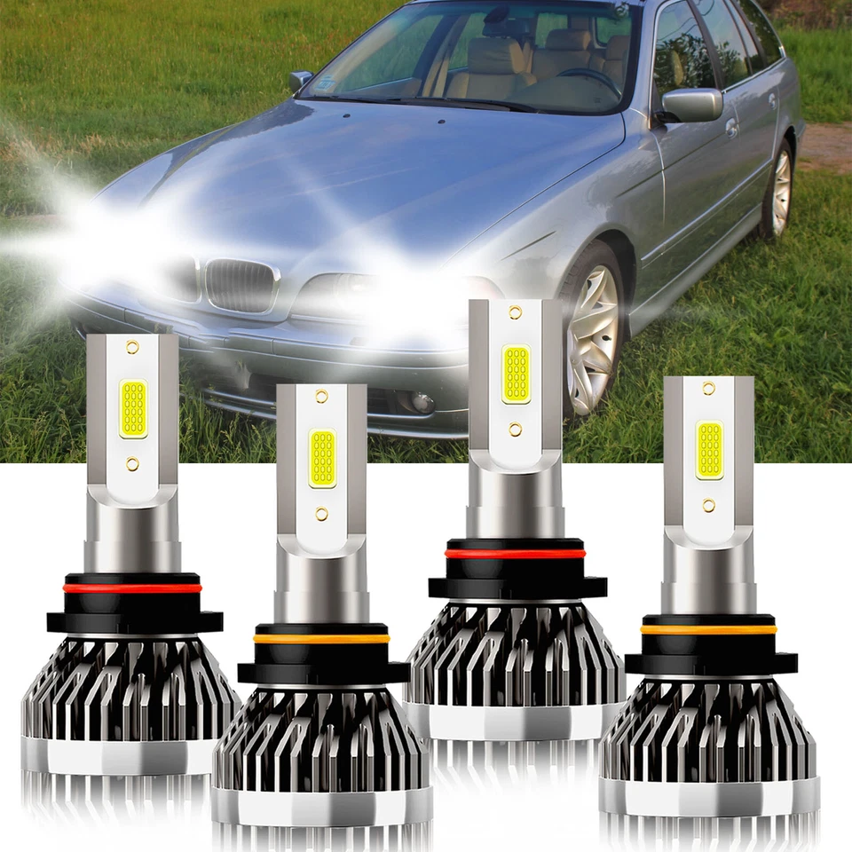 9005 9006 Kit combinado de bombillas de faros LED de haz alto bajo para BMW 525iT 1993-1993 Foto 2 de 4