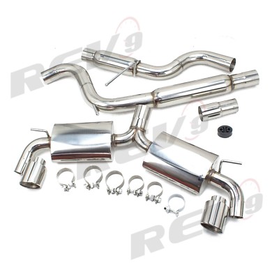 REV9 2.5/" TURBO STAINLESS STEEL CATBACK EXHAUST STRAIGHT GTI MK6 09-14 2.0T TFSI