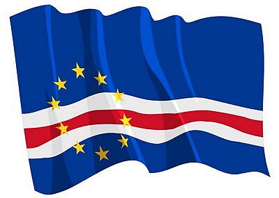 Aufkleber Sticker Flagge Fahne Kap Verde wehend Autoaufkleber