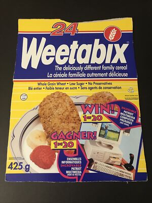 wheetabix cereal box front.    not complete box