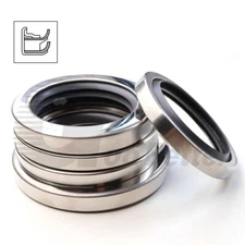 Oil Seal Rings PTEF + Stainless Steel Rotary Shaft Seals Double Lip ID 50-130mm