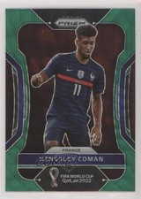 2022 Panini Prizm World Cup Qatar Green Wave Prizm Kingsley Coman #100 0d0l