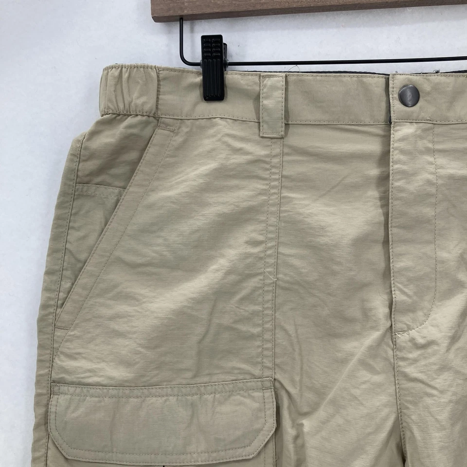 Pantalones Cortos Carga Croft & Barrow Para Hombres 36 Caqui Nylon Ripstop Secado Rápido UPF 15+ Viaje Foto 3 de 4