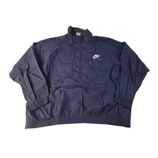 Nike Air Swoosh Spellout Pullover Anorak Windbreaker Blue/Green Men's XL Vtg