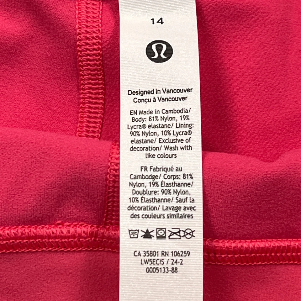Pantalón de tiro alto Lululemon Align 28" para mujer 14 rosa Nulu leggings yoga gimnasio W5ECIS Foto 3 de 4