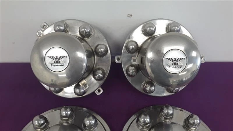 97 1997 FORD F350 DUALLY OEM PHOENIX CONJUNTO DE TAMPA CENTRAL CROMADA  - Imagem 3 de 4