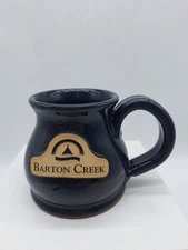 Mug Pottery Barton Creek Sunset Hill Handcrafted USA 4 inches Blue Natural Area