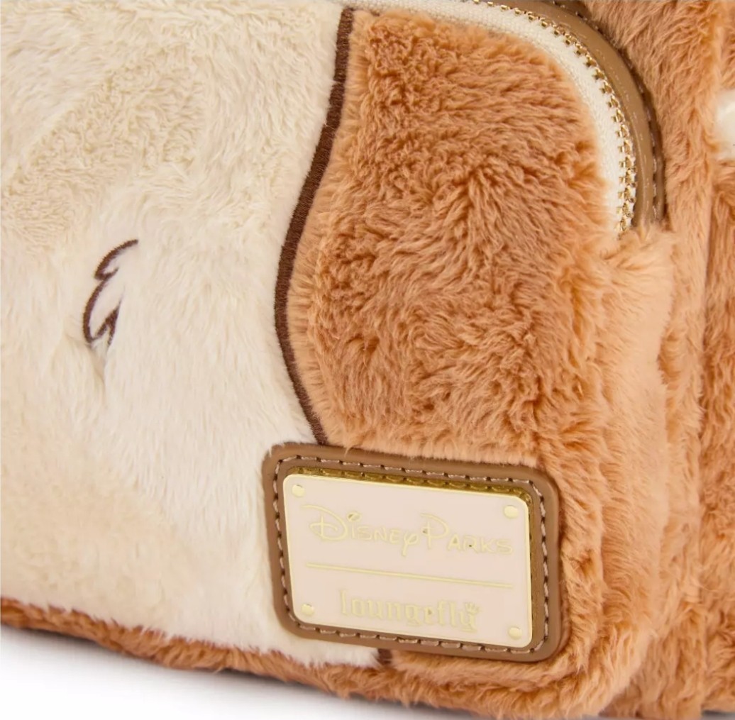 Disney Parks Loungefly Bambi Plush Faux Fur Mini Backpack Brown Gold WDBK2545 Loungefly Disney Parks Bambi Pastel Faux Fur Plush Mini  main image 4