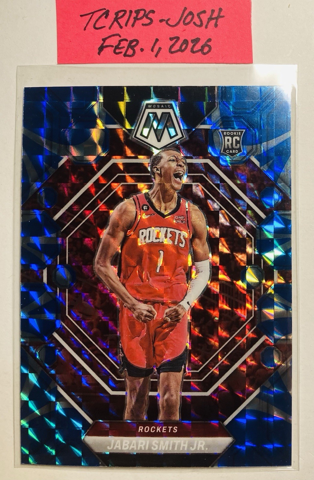 2022-23 Panini Mosaic - Rookies Jabari Smith Jr. #239 Reactive Blue Prizm (RC)