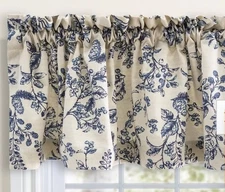 Ricardo Waverly Gardens Classic Country Toile Design Valance In Indigo