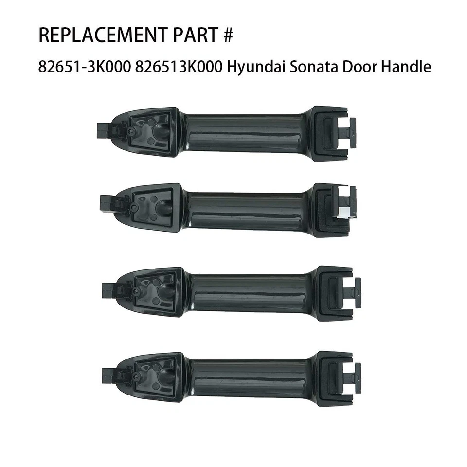 Manija de puerta YMHHefy compatible con Hyundai Sonata 2005 2006 2007 2008 2009 2010 Foto 4 de 4