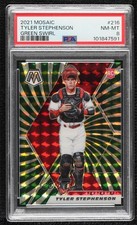 2021 Panini Mosaic Rookie Green Swirl Prizm 9/11 Tyler Stephenson PSA 8 0e2x