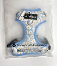 Lucy & Co  Xtra Small No Pull Dog Harness Blue with White Daisies