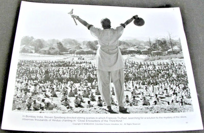 Francois Truffaut in 1977-Close Encounters of the Third Kind -Still Photo.      