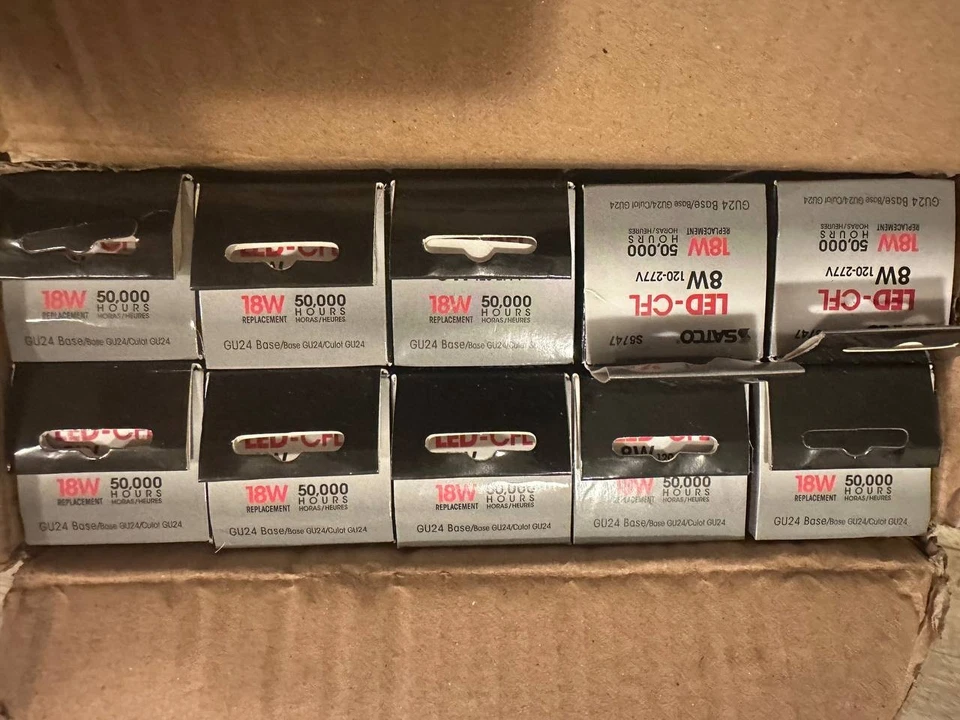 Satco S8747 LED-CFL 8W GU24 Base 3000K Neutral White – Lot of 10 Bulbs - Image 2 of 3