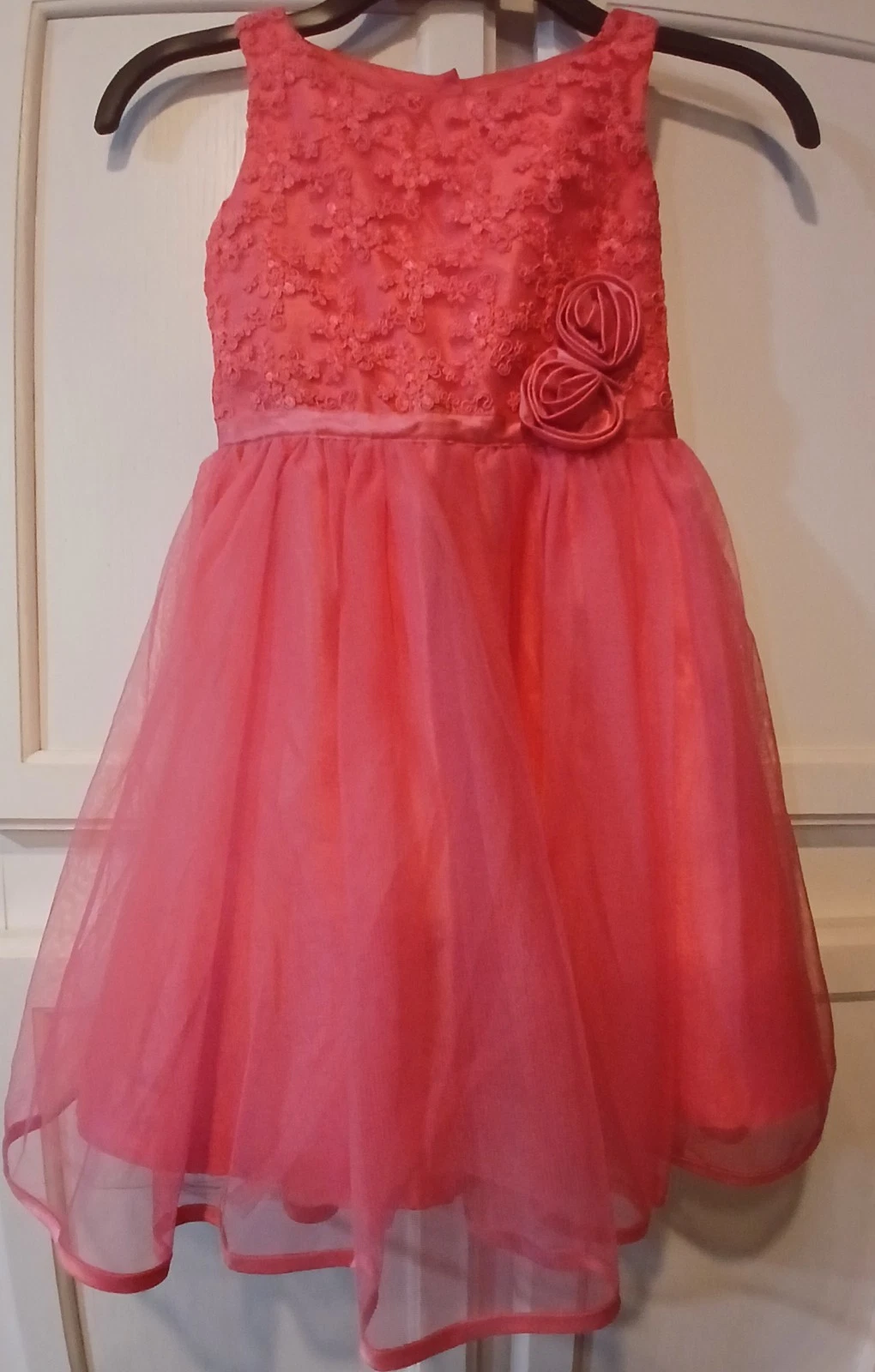 NWOT - Pink & Violet Little Girls Toole Sleeveless Crocheted Bodice Size 6