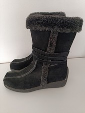 Hush Puppies WildlederDamen Stiefel in Schwarz / gefüttert Gr. 40,Echt Leder