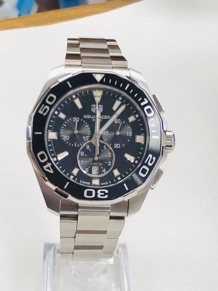 Men’s TAG Heuer Aquaracer CAY111A Chronograph Quartz Watch Box & Papers - Image 4 of 4