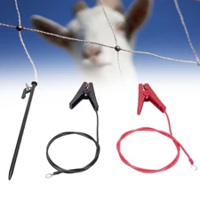 2Pieces Solars Power Fence Charging Wire Clamps Portable for Livestock Gate