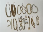 Vintage Gold Tone Costume Jewelry SARCOV MONET KRAMER NAPIER  Mixed Lot 21