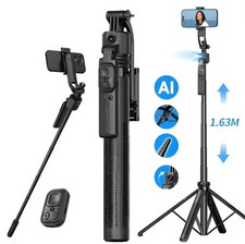 AI Face Tracking Gimbal Stabilizer 360 Foldable Selfie Stick Tripod Vlog