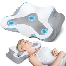 SAHEYER Cervical Neck Pillow, Memory Foam Side Sleeper Pillow for Neck Suppor...