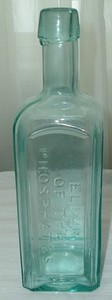 1870s BIG Square Aqua Med ELIXIR of the PHOSPHATES Globby Hand-APPLIED LIP