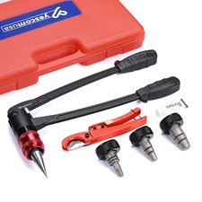 Yescom PEX Expansion Tool Kit 1/2" 3/4" 1" Auto Rotation Heads Tube Expander