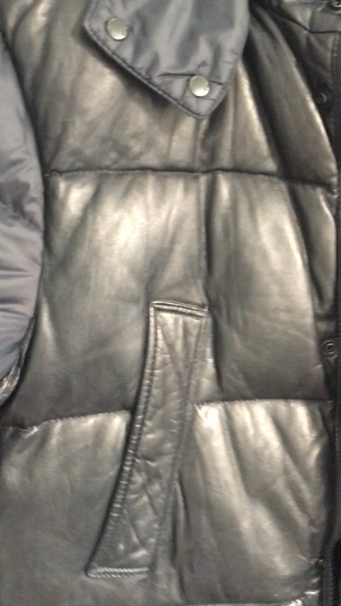 MASSIMO DUTTI mens leather puffer down parka jacket coat MASSIMO DUTTI mens leather puffer down parka jacket coat