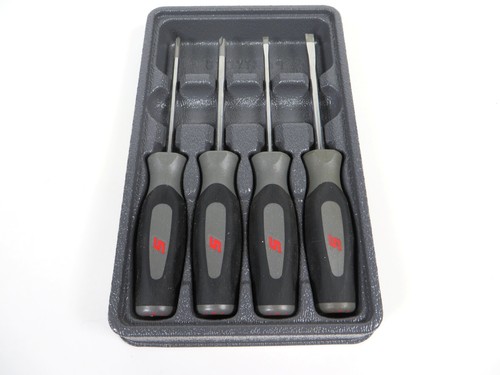 Snap On 4 pc Instinct Soft Grip Mini-Tip Combination Screwdriver Set SGDX40BDT