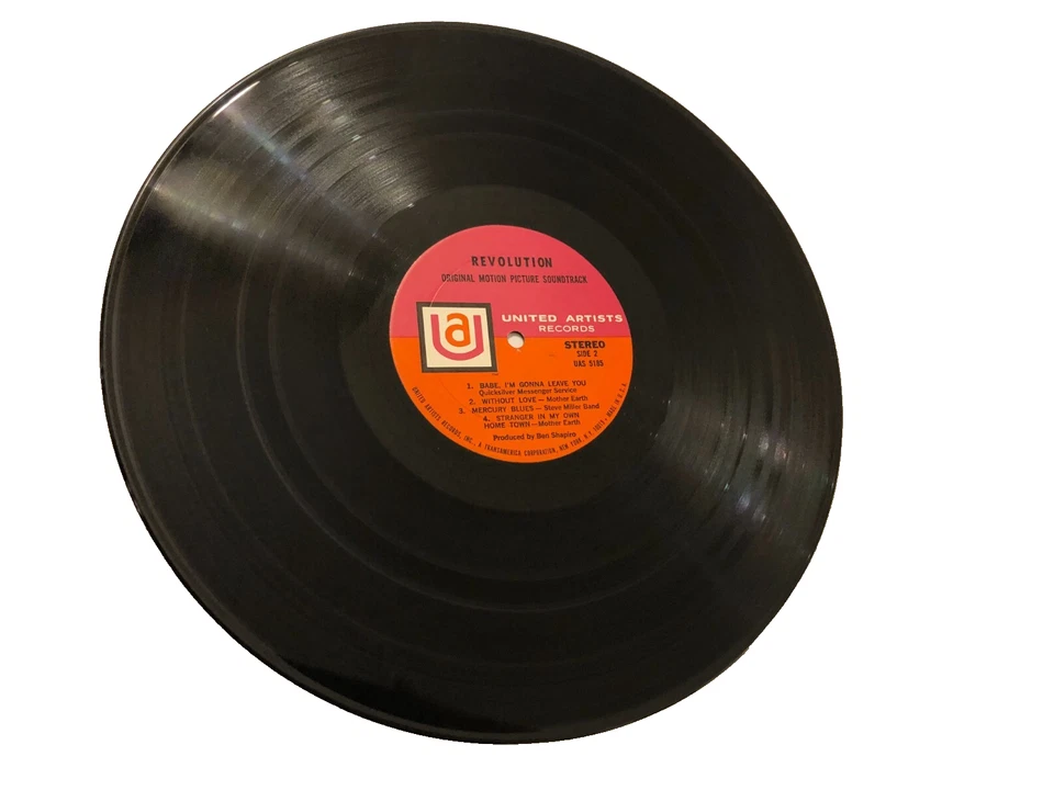 Revolution UAS 5185 Stereo Soundtrack UA Records Vintage 1968 LP Vinyl NM Foto 4 de 4