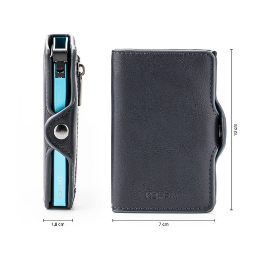 Porta Carte di Credito RFID Portafoglio Uomo Slim Portafoglio Piccolo Sottile - Foto 14 di 83