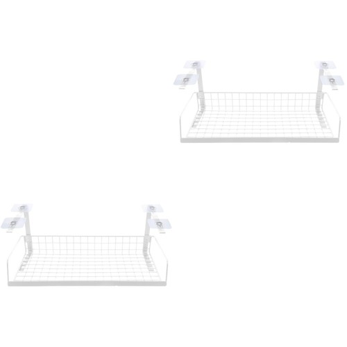 2 Pack Support De Gestion Des Câbles Sous La Table Panier Bureau Pour Cordons - Afbeelding 7 van 12