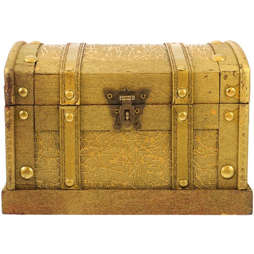 Retro Pirate Box Mini Treasure Chest Party Favors Case with Lock - Picture 22 of 22