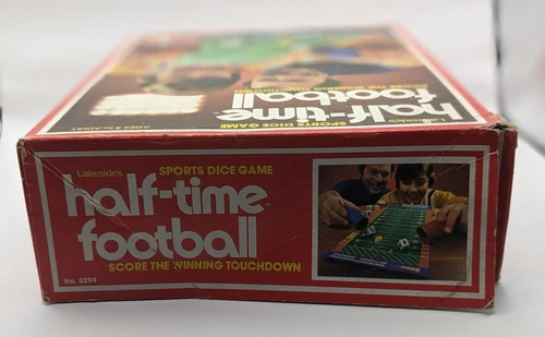 Half-time Sports Football Lakeside family Dice Game VTG 1970's Numbers  READ